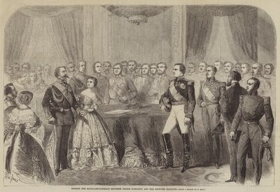 Signing the Marriage-Contract Between Prince Napoleon and the Princess Clotilde by Gustave Janet